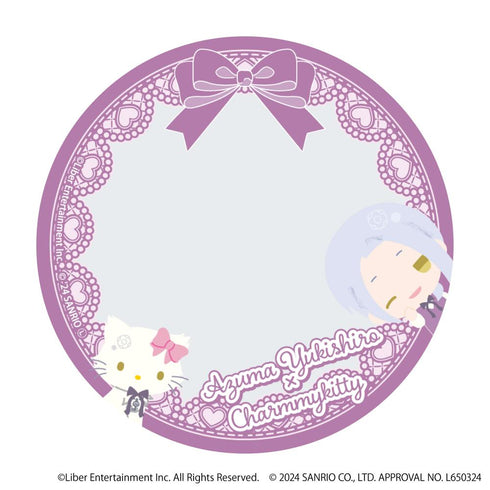 『A3!×Sanrio characters』57mm缶デコカバー23/雪白 東×チャーミーキティ(ミニキャライラスト)